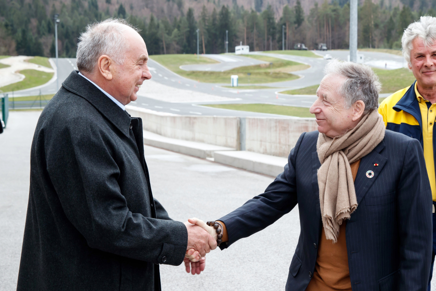 Predsednik FIA Jean Todt in predsednik Avto-moto zveze Slovenije Anton Breznik