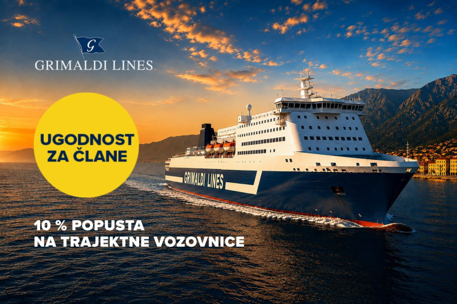 S trajekti in dodatnim popustom za člane AMZS udobno ter hitro na Sardinijo, Sicilijo, v Grčijo, Španijo in Tunizijo