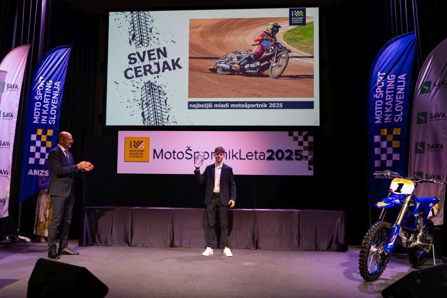 Sven Cerjak je dobil priznanje za najboljšega mladega motošportnika leta 2025.
