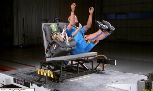 AMZS varnostni test sedežnih klopi v avtodomu