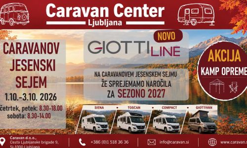 Vabljeni na jesenski hišni sejem v Caravan Center Ljubljana in predstavitev avtodomov GiottiLine