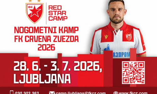 Poletni otroški nogometni kamp Crvena zvezda v Ljubljani - izkoristite 10 % popust za člane AMZS