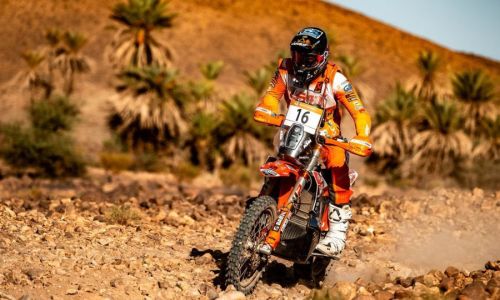 Toni Mulec v cilju na 5. mestu rallyja Maroko v razredu rally 2