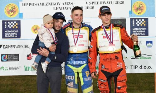 Državni prvaki v speedwayu za leto 2026 so Grmek, Cerjak in Gračner